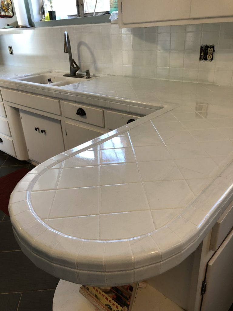Painted Kitchen Tile White